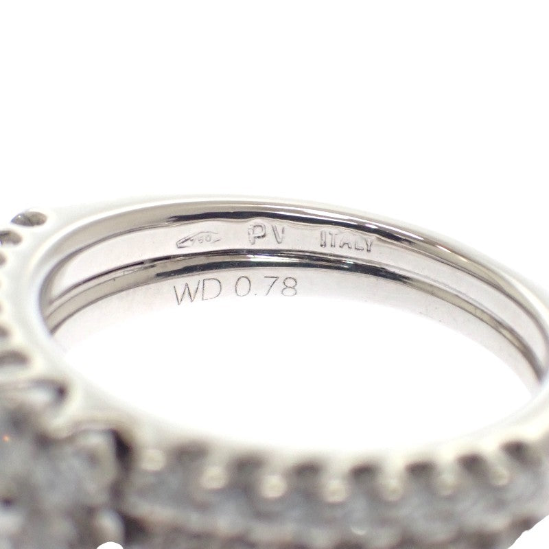 ポンテヴェキオ Ponte Vecchio フラワー 9号 リング K18ホワイトゴールド ダイヤモンド レディース【中古】【Aランク】