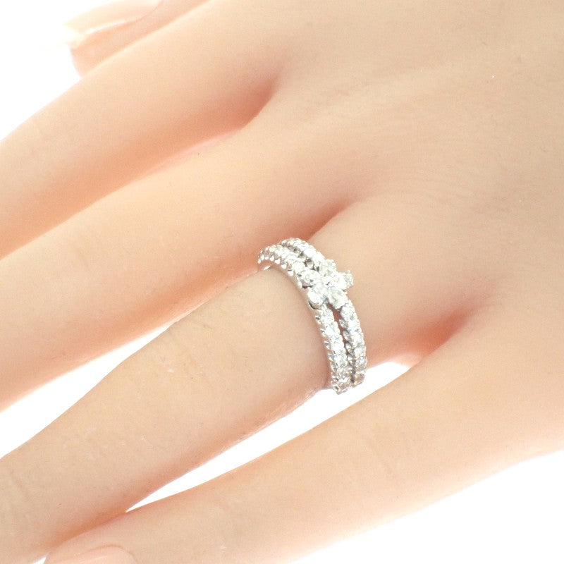 ポンテヴェキオ Ponte Vecchio フラワー 9号 リング K18ホワイトゴールド ダイヤモンド レディース【中古】【Aランク】