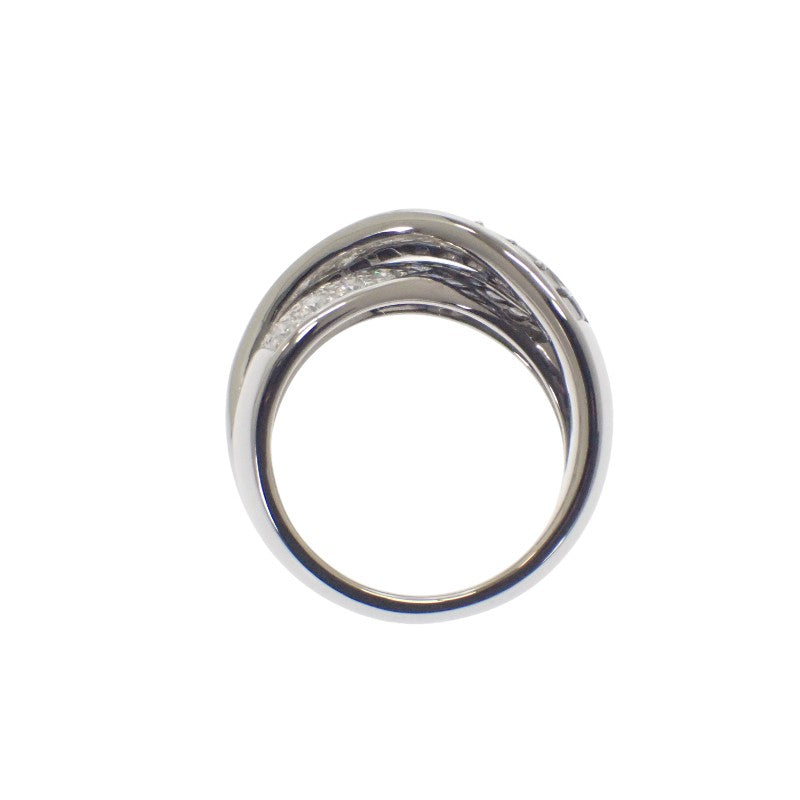 Jeunet Gradation Ring, Size 12, K18 White Gold, Sapphire, Diamond, Ladies'