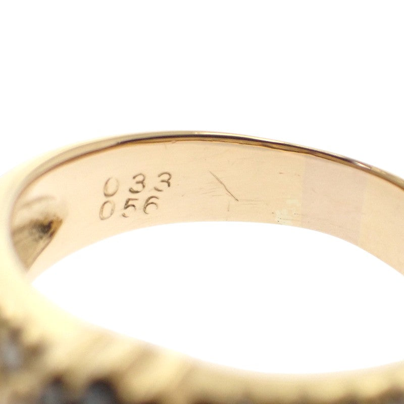 デザインジュエリー 13号 リング K18イエローゴールド ダイヤモンド レディース【中古】【Aランク】