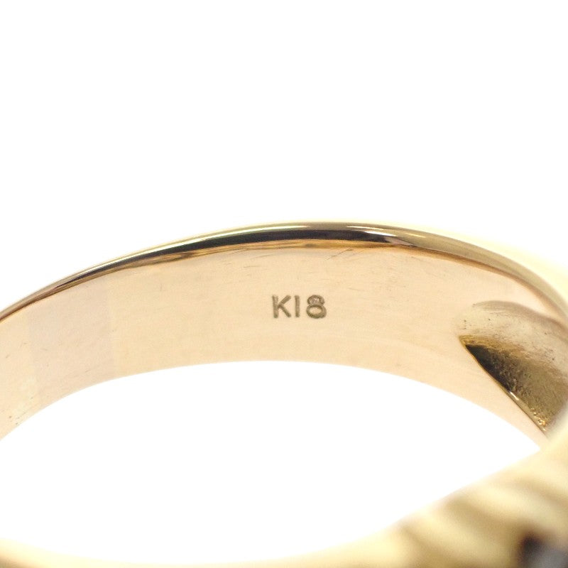 デザインジュエリー 13号 リング K18イエローゴールド ダイヤモンド レディース【中古】【Aランク】