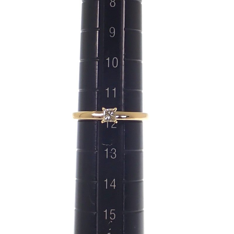 デザインジュエリー スクエア 12号 リング K18イエローゴールド ダイヤモンド レディース【中古】【Aランク】