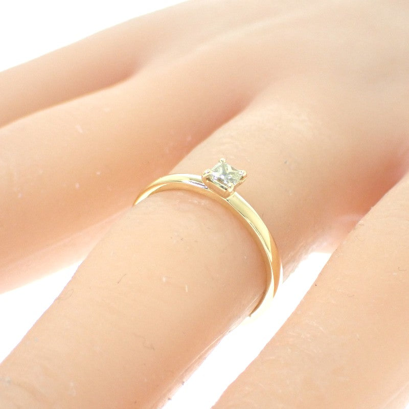 デザインジュエリー スクエア 12号 リング K18イエローゴールド ダイヤモンド レディース【中古】【Aランク】
