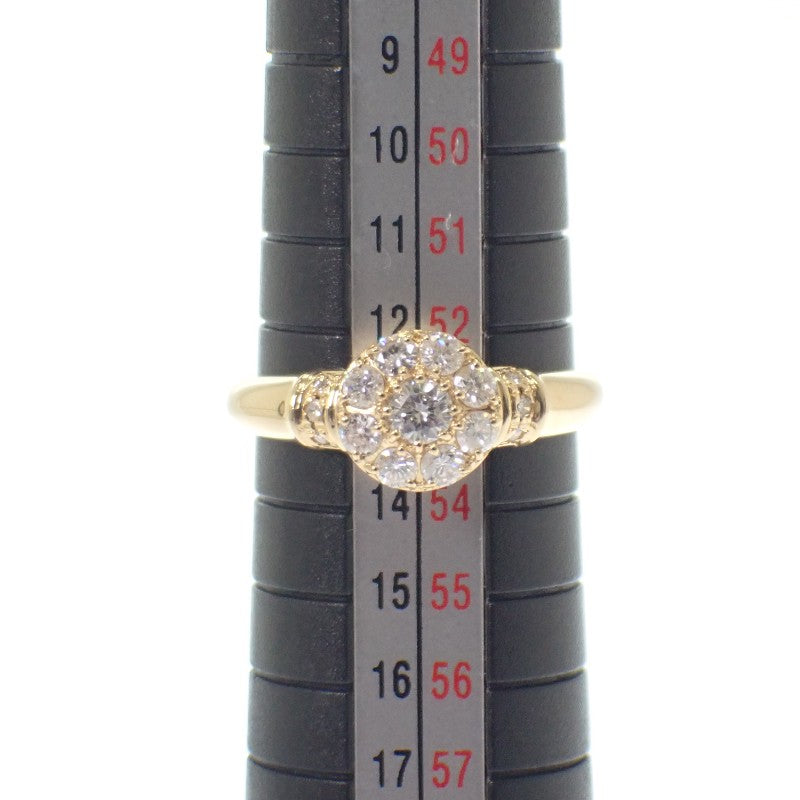 デザイン ジュエリー 13号 リング K18イエローゴールド ダイヤモンド レディース【中古】【Aランク】