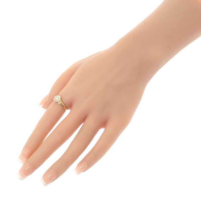 デザイン ジュエリー 13号 リング K18イエローゴールド ダイヤモンド レディース【中古】【Aランク】