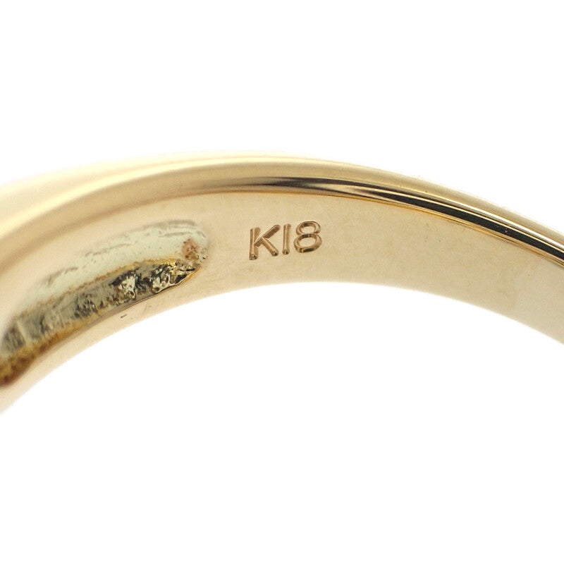 鉚釘設計 珠寶 14號 戒指 K18黃金 鑽石 女款 男款【中古】【A級品】