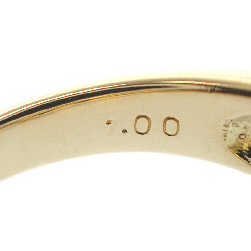 スタッズデザイン ジュエリー 14号 リング K18イエローゴールド ダイヤモンド レディース メンズ【中古】【Aランク】