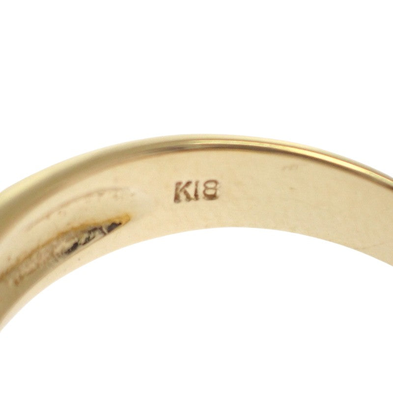 Design Jewelry Half Pave 14 Ring K18 Yellow Gold Diamond Ladies