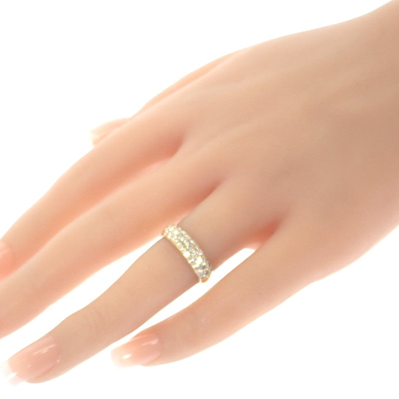 Design Jewelry Half Pave 14 Ring K18 Yellow Gold Diamond Ladies