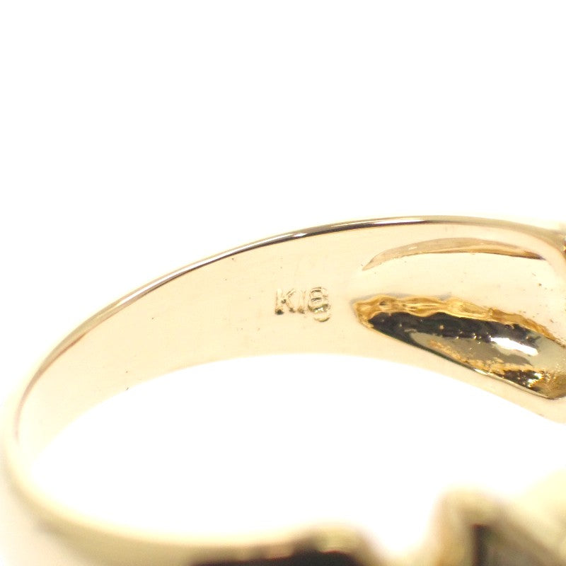 デザインジュエリー スリースター 11号 リング K18イエローゴールド ダイヤモンド レディース【中古】【Aランク】