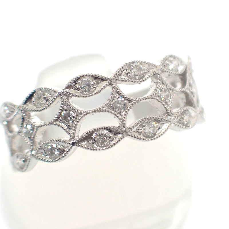 デザイン ジュエリー 12号 リング Pt950プラチナ ダイヤモンド レディース【中古】【Aランク】