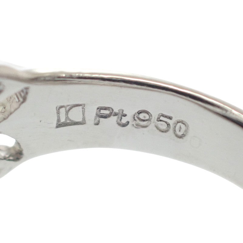 デザイン ジュエリー 12号 リング Pt950プラチナ ダイヤモンド レディース【中古】【Aランク】