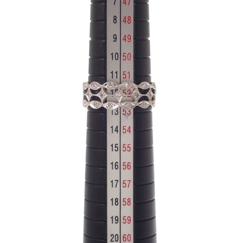 デザイン ジュエリー 12号 リング Pt950プラチナ ダイヤモンド レディース【中古】【Aランク】