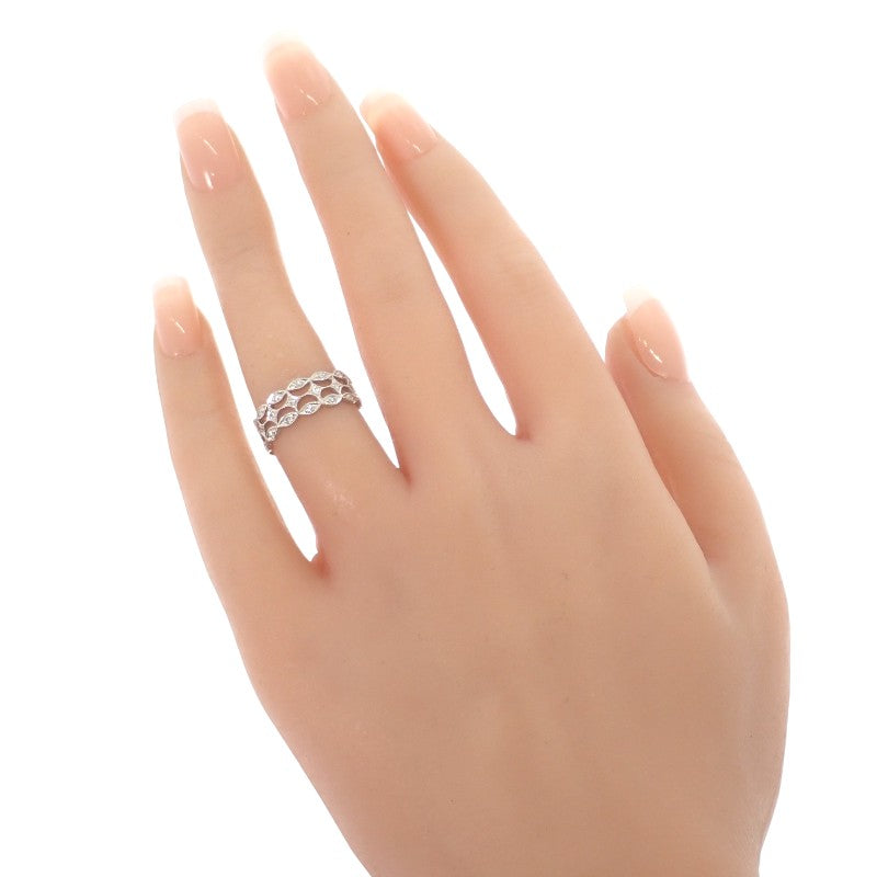 デザイン ジュエリー 12号 リング Pt950プラチナ ダイヤモンド レディース【中古】【Aランク】