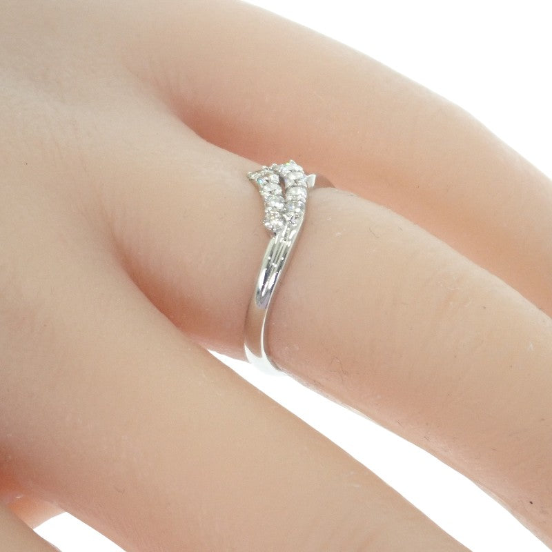 デザインジュエリー 11号 リング Pt900プラチナ ダイヤモンド レディース【中古】【Aランク】