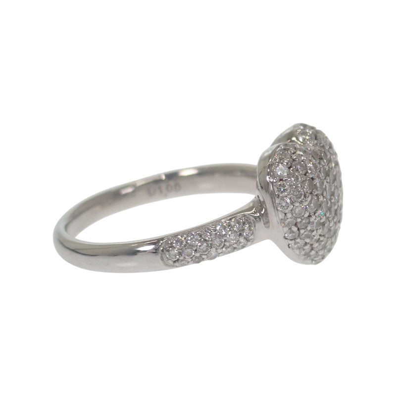 デザインジュエリー ハートパヴェ 13号 リング K18ホワイトゴールド ダイヤモンド レディース【中古】【Aランク】