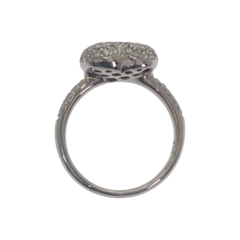 デザインジュエリー ハートパヴェ 13号 リング K18ホワイトゴールド ダイヤモンド レディース【中古】【Aランク】