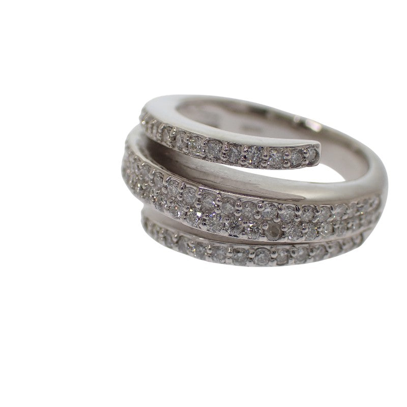 K18 デザインジュエリー 11号 リング K18ホワイトゴールド ダイヤモンド レディース【中古】【Aランク】