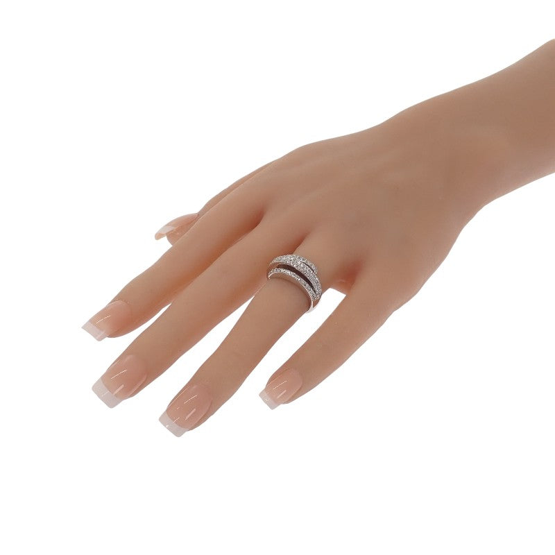 K18 デザインジュエリー 11号 リング K18ホワイトゴールド ダイヤモンド レディース【中古】【Aランク】