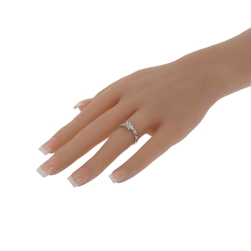 デザインジュエリー TRILOGY 11号 リング Pt900プラチナ ダイヤモンド レディース【中古】【Aランク】