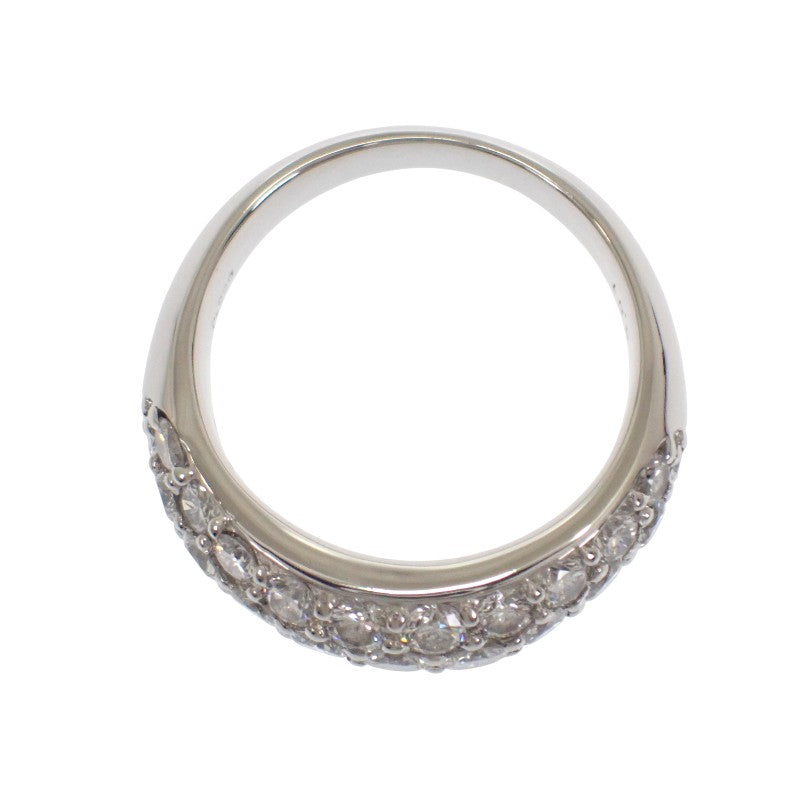 デザインジュエリー ハーフパヴェ 12号 リング Pt900プラチナ ダイヤモンド レディース【中古】【Aランク】