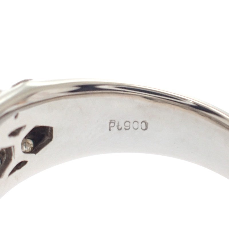 デザインジュエリー ハーフパヴェ 12号 リング Pt900プラチナ ダイヤモンド レディース【中古】【Aランク】