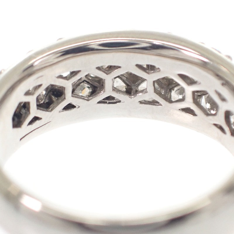 デザインジュエリー ハーフパヴェ 12号 リング Pt900プラチナ ダイヤモンド レディース【中古】【Aランク】