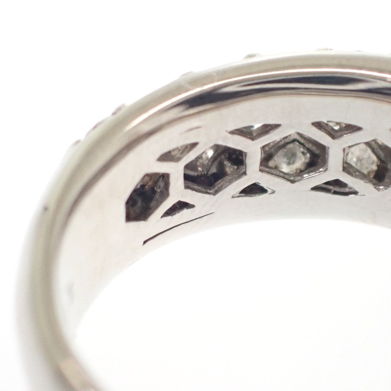 デザインジュエリー ハーフパヴェ 12号 リング Pt900プラチナ ダイヤモンド レディース【中古】【Aランク】