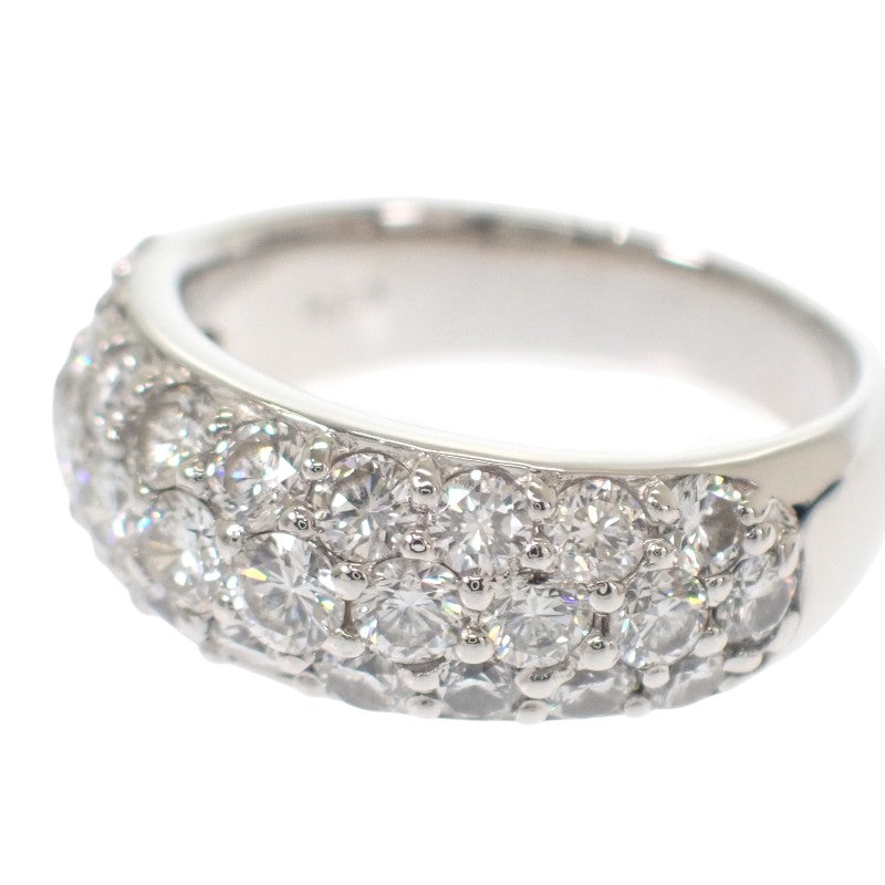 デザインジュエリー ハーフパヴェ 12号 リング Pt900プラチナ ダイヤモンド レディース【中古】【Aランク】