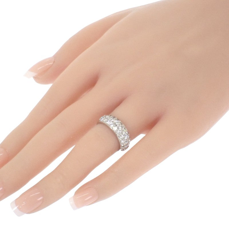 デザインジュエリー ハーフパヴェ 12号 リング Pt900プラチナ ダイヤモンド レディース【中古】【Aランク】