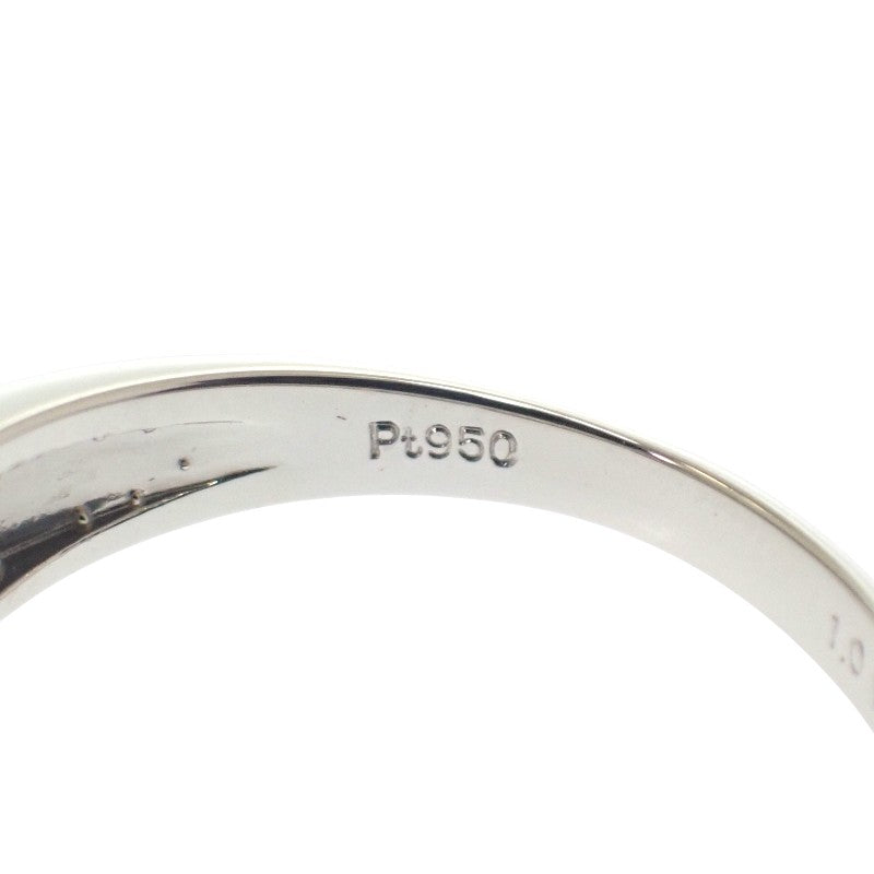 デザインジュエリー ハーフエタニティ 14号 リング Pt950プラチナ ダイヤモンド レディース【中古】【Aランク】