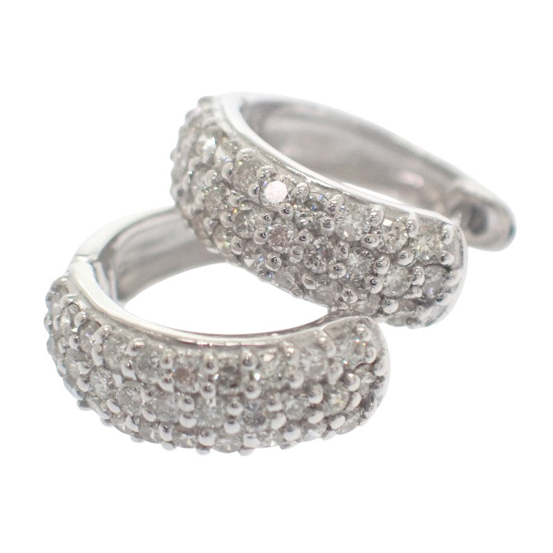 Designer Jewelry Earrings K18 White Gold Diamond Ladies