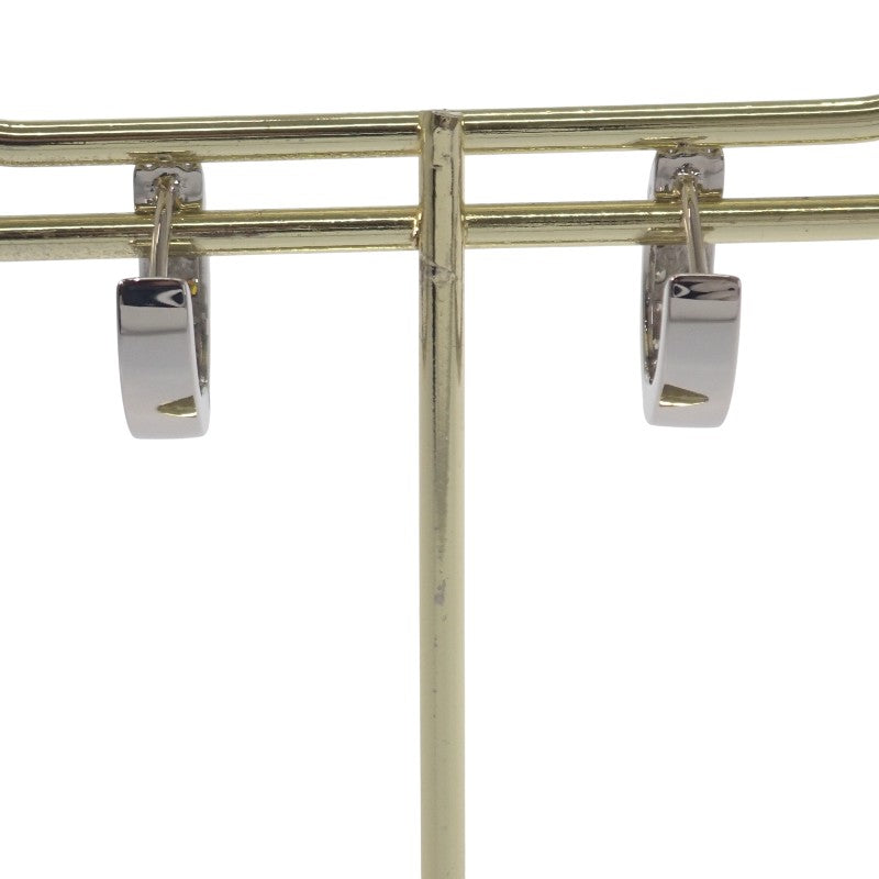 デザインジュエリー パヴェ フープ ピアス Pt900プラチナ ダイヤモンド レディース【中古】【Aランク】