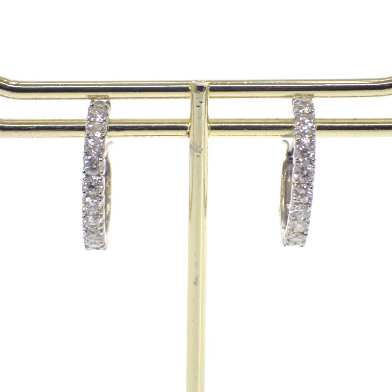 デザインジュエリー フープ ピアス Pt900プラチナ ダイヤモンド