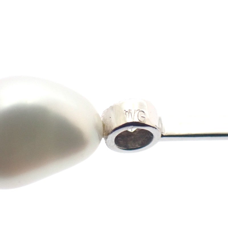 デザインジュエリー スイング ピアス K18ホワイトゴールド K14ホワイトゴールド ダイヤモンド パール レディース【中古】【Aランク】