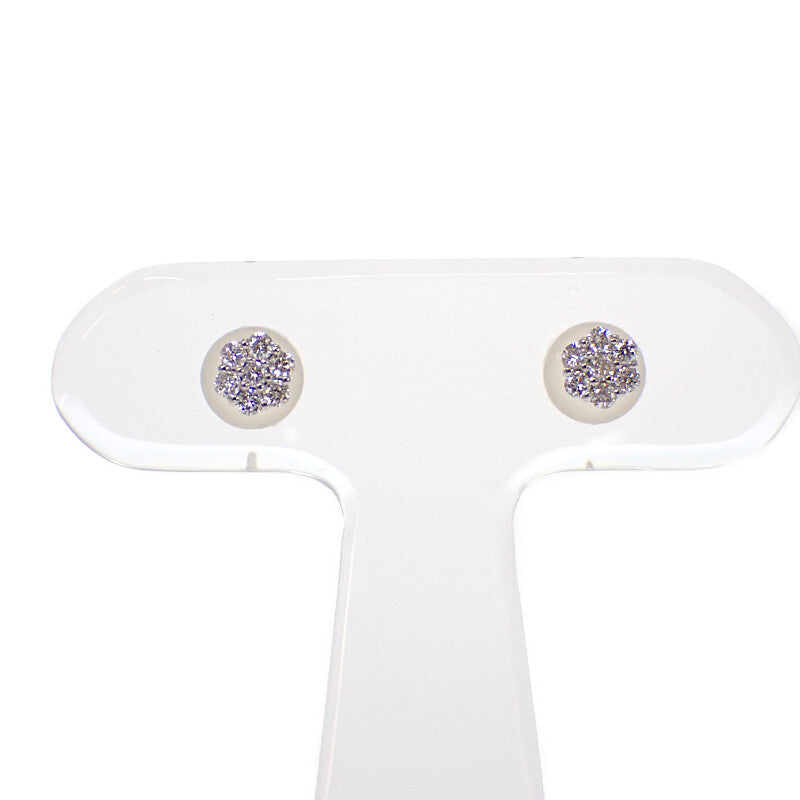 Design Jewelry Stud Earrings Pt900 Platinum Diamond Ladies
