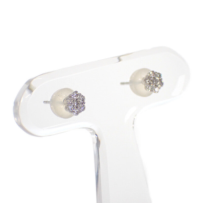 Design Jewelry Stud Earrings Pt900 Platinum Diamond Ladies