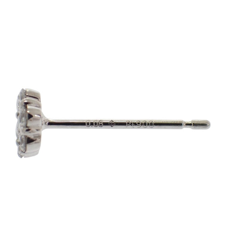 Design Jewelry Stud Earrings Pt900 Platinum Diamond Ladies