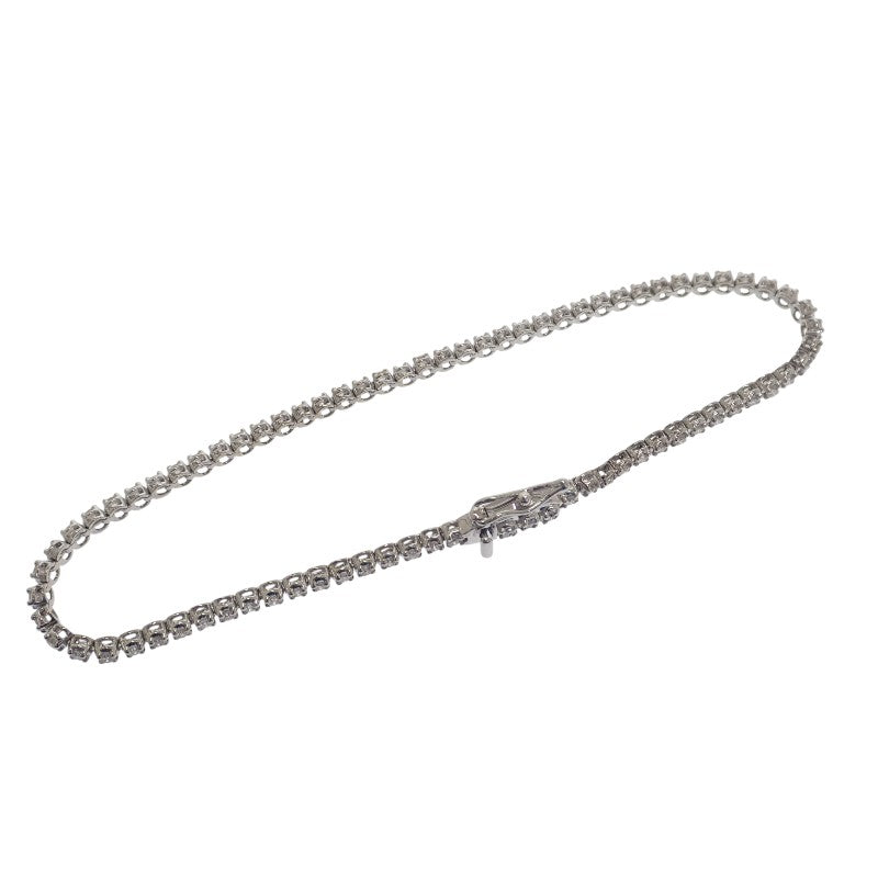 デザイン ジュエリー ブレスレット K18ホワイトゴールド ダイヤモンド レディース メンズ【中古】【Aランク】