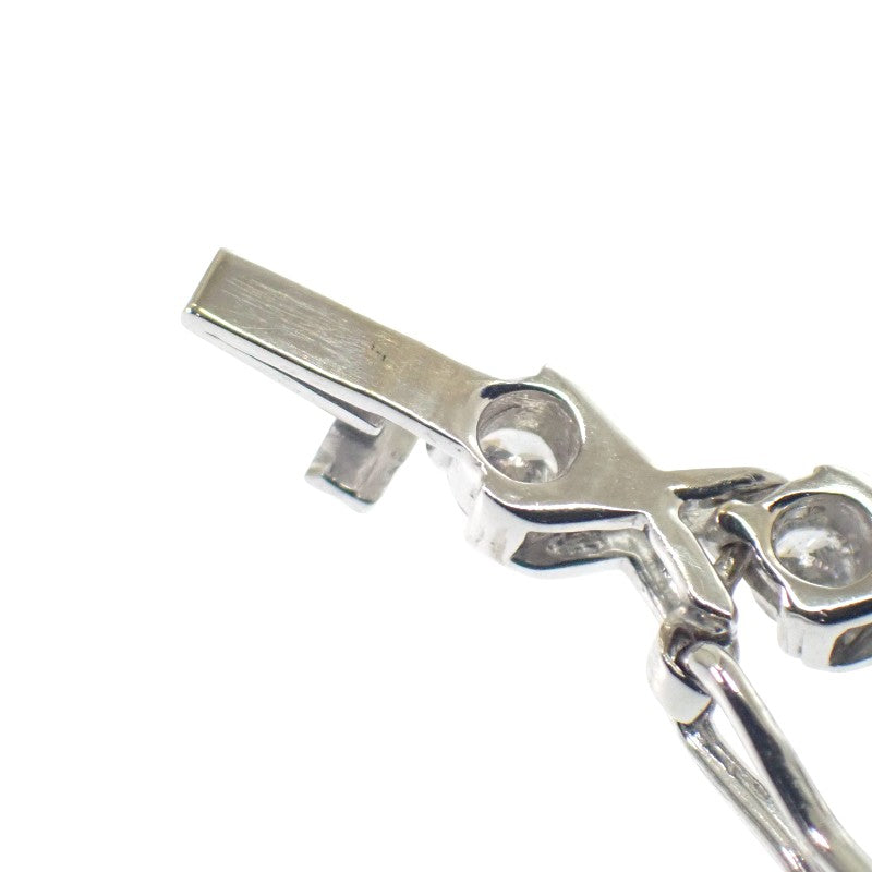 Designer Jewelry Tennis Bracelet K18 White Gold Diamond Men's Ladies'【Used】【A Rank】