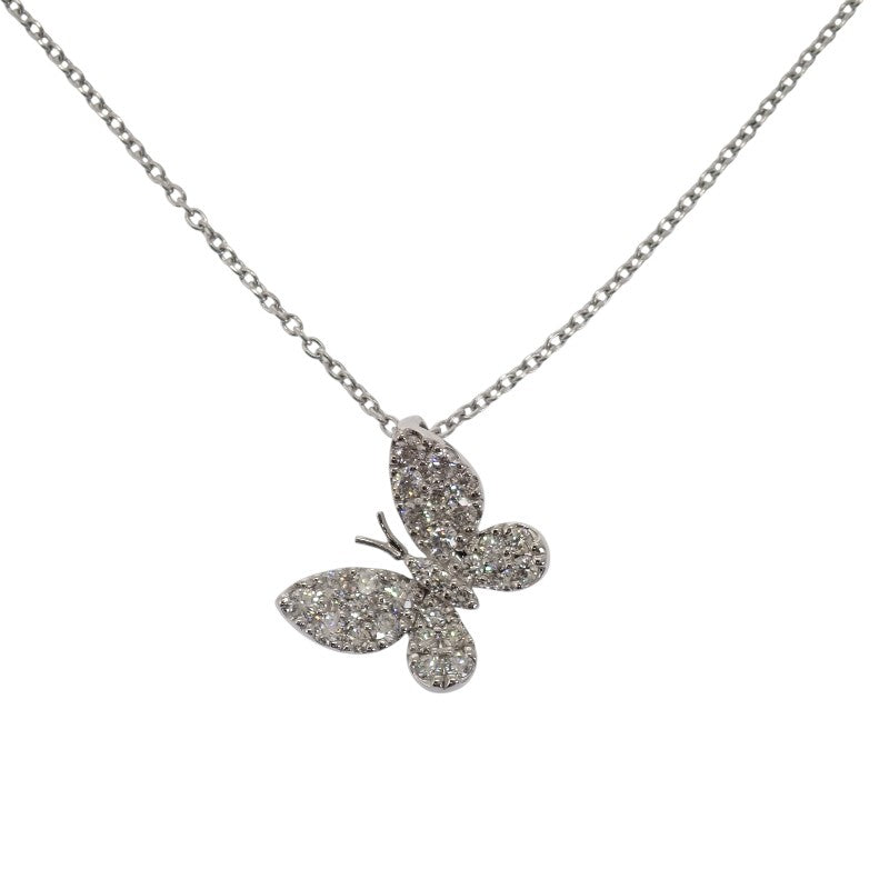 デザインジュエリー パピヨン ネックレス K18ホワイトゴールド ダイヤモンド レディース【中古】【Aランク】