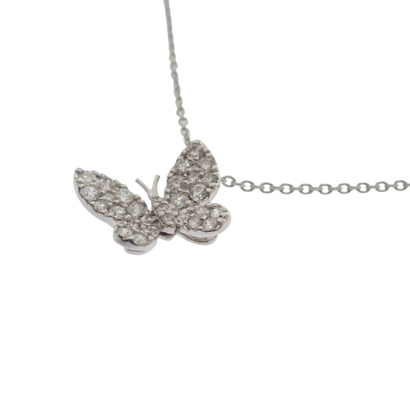 デザインジュエリー パピヨン ネックレス K18ホワイトゴールド ダイヤモンド レディース【中古】【Aランク】