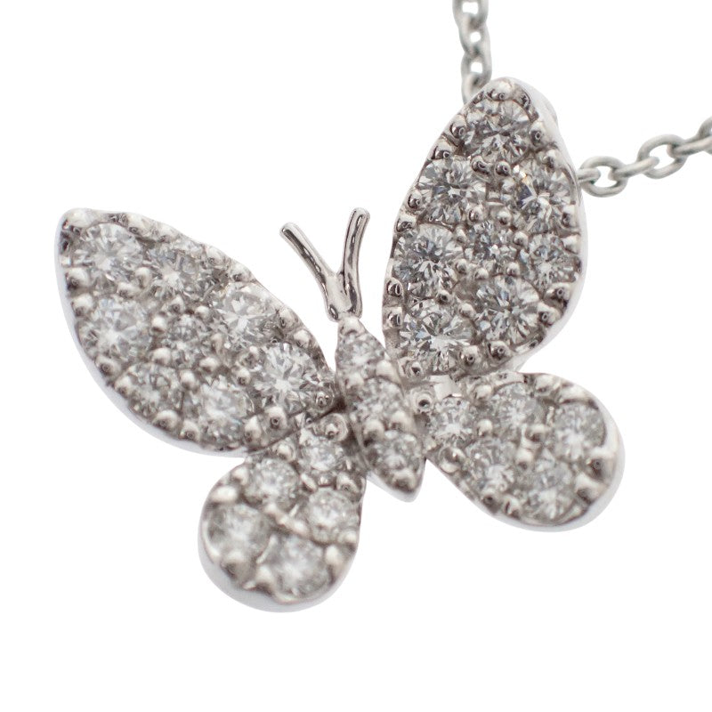 デザインジュエリー パピヨン ネックレス K18ホワイトゴールド ダイヤモンド レディース【中古】【Aランク】