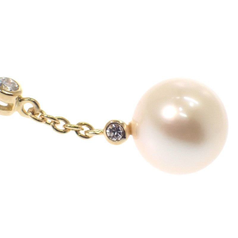 Design Jewelry Necklace K18 Yellow Gold Diamond Women's