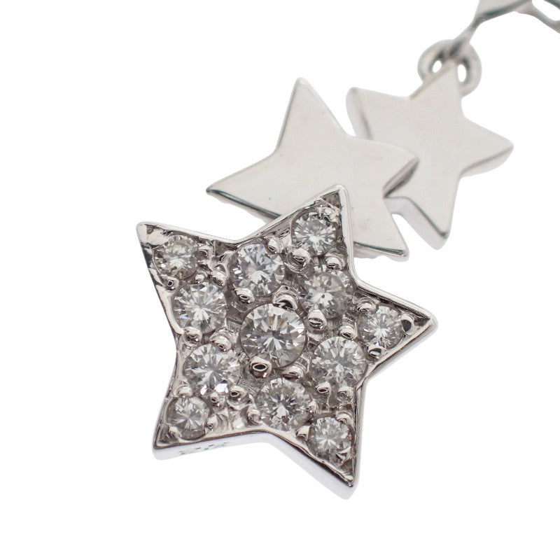 K18WG デザインジュエリー スター ネックレス K18ホワイトゴールド ダイヤモンド レディース【中古】【Aランク】