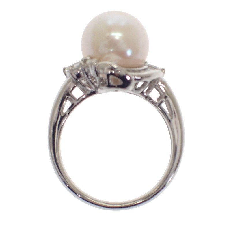 デザインジュエリー 11号 リング Pt900プラチナ ダイヤモンド パール ダイヤモンド レディース【中古】【Aランク】