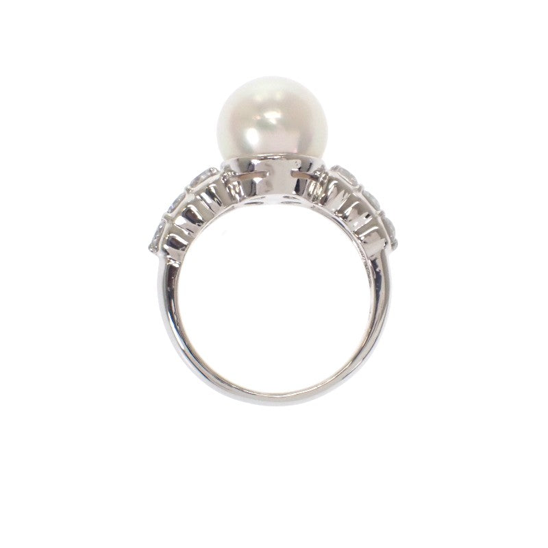 デザインジュエリー パール 11号 リング Pt900プラチナ ダイヤモンド パール レディース【中古】【Aランク】