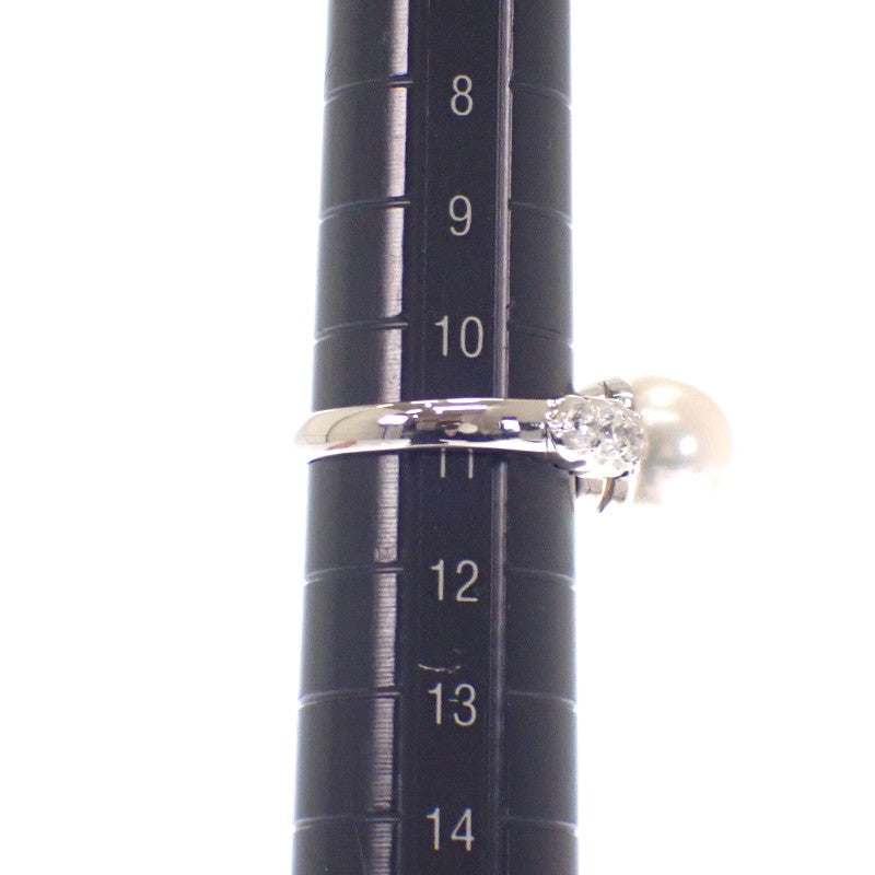 Designer Jewelry Pearl 11 Ring Pt900 Platinum Diamond Pearl Ladies