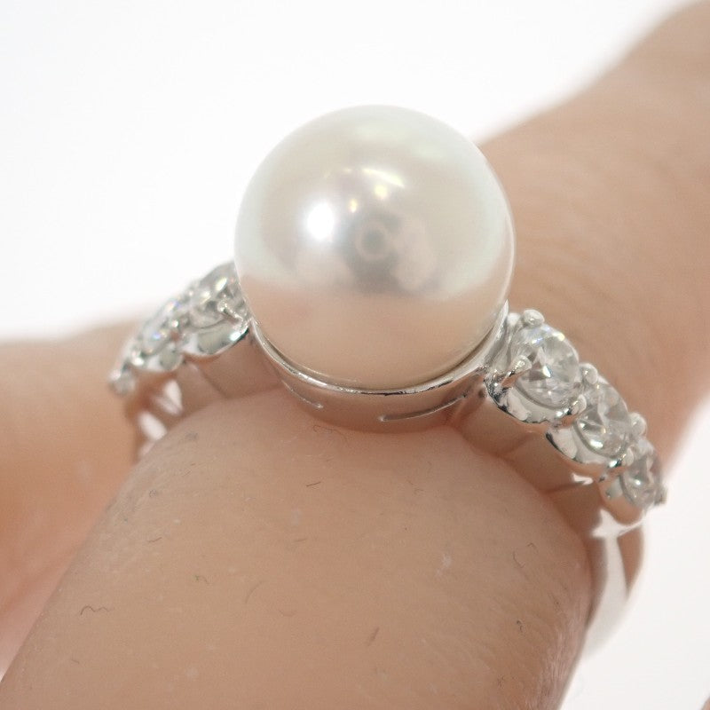 Designer Jewelry Pearl 11 Ring Pt900 Platinum Diamond Pearl Ladies