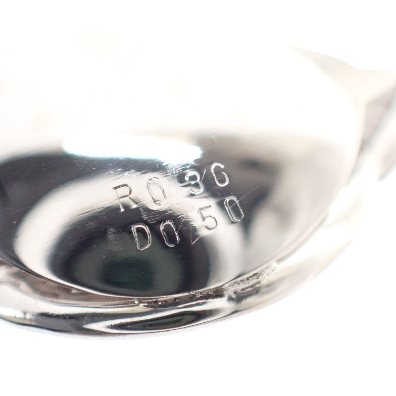 K18WG デザインジュエリー フラワー ネックレス K18ホワイトゴールド ダイヤモンド ルビー レディース【中古】【Aランク】